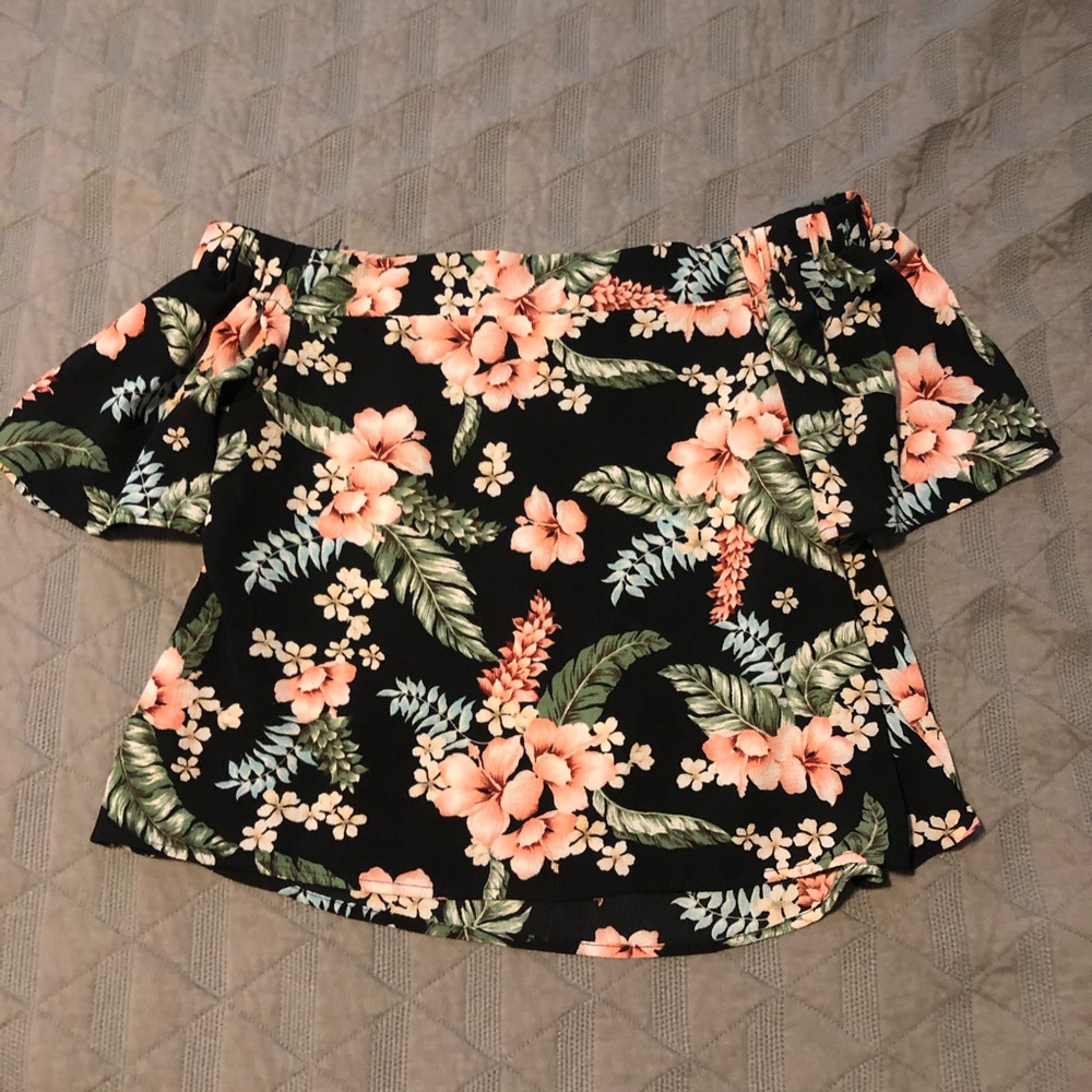 Off the shoulder crop top